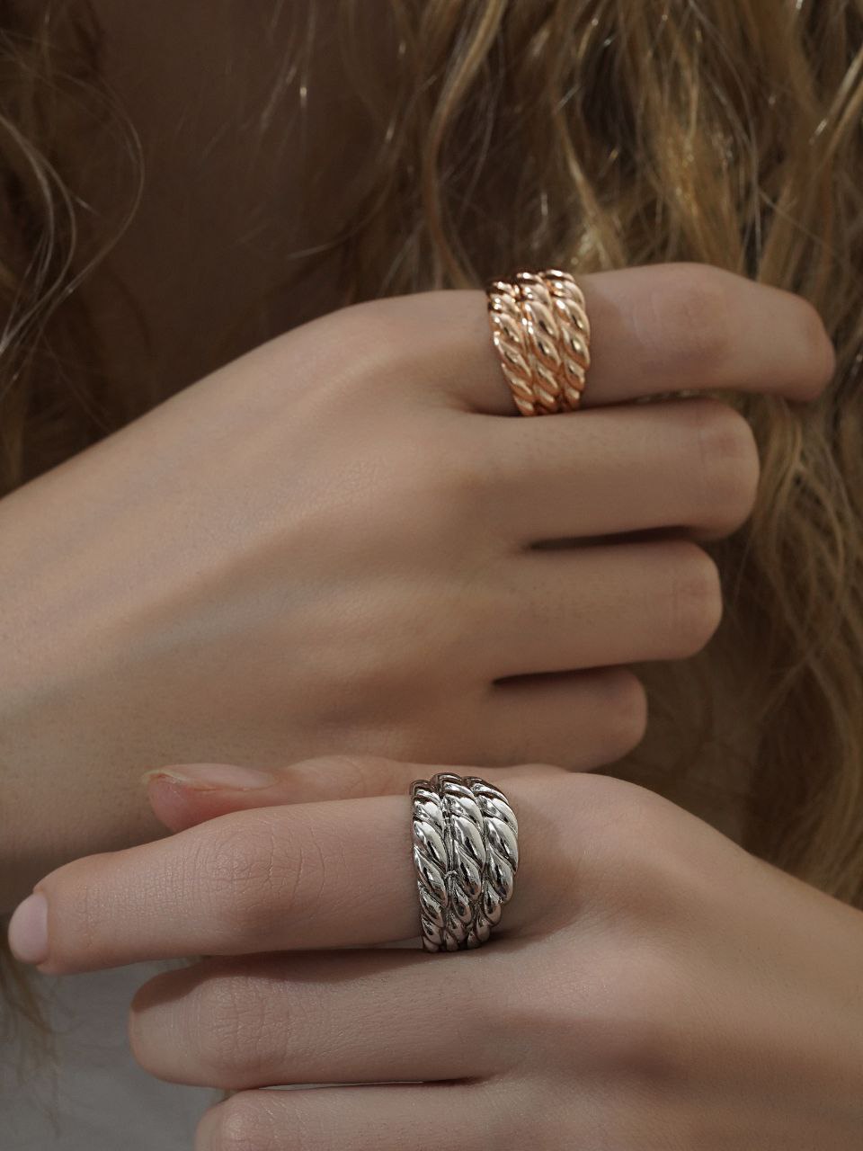 انگشتر یورمن ۳رج چسبیده